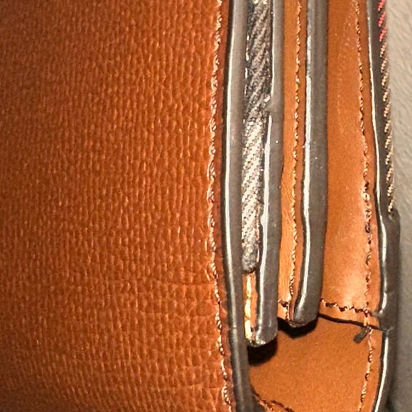 Burberry Henley Chain Crossbody Check Canvas Tan Brown 100% Authentic - Picture 14 of 16